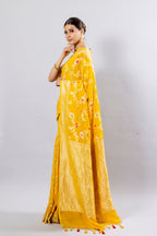 Tuscany Banarasi Pure Khaddi Georgette Meenakari Saree
