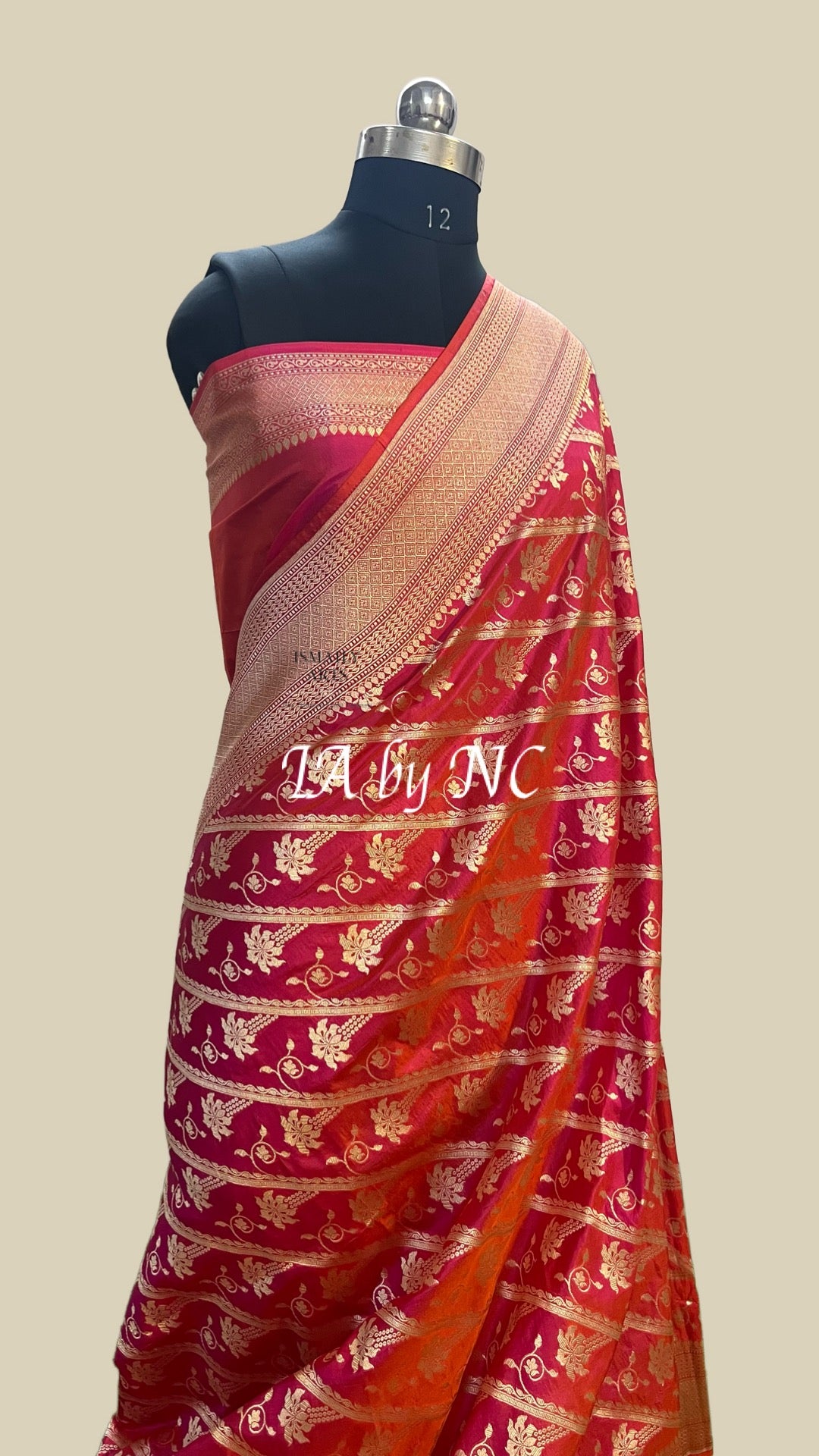 Cerise Banarasi Pure Katan Silk Pattu Saree