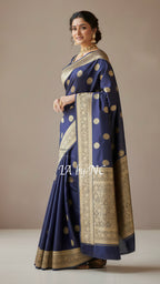 Space Banarasi Pure Kora Silk Kadwa Saree