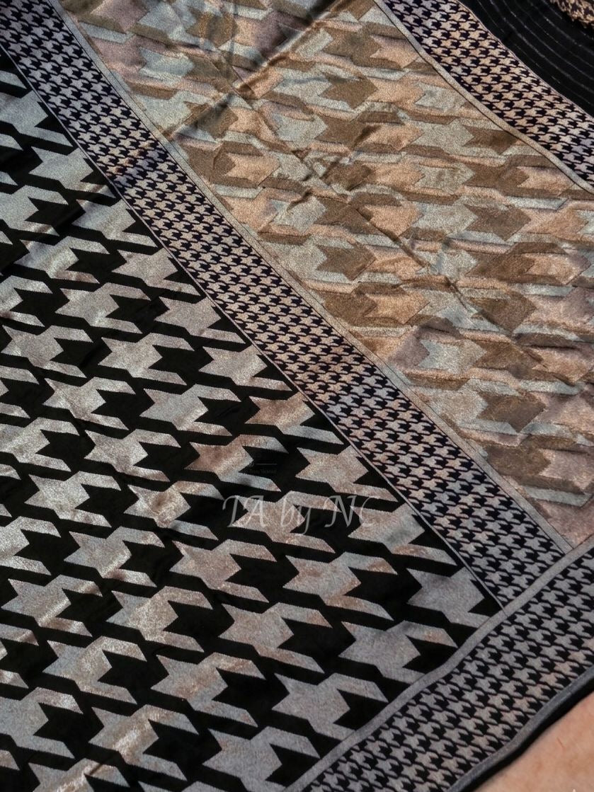 Black Banarasi Pure Khaddi Georgette Saree