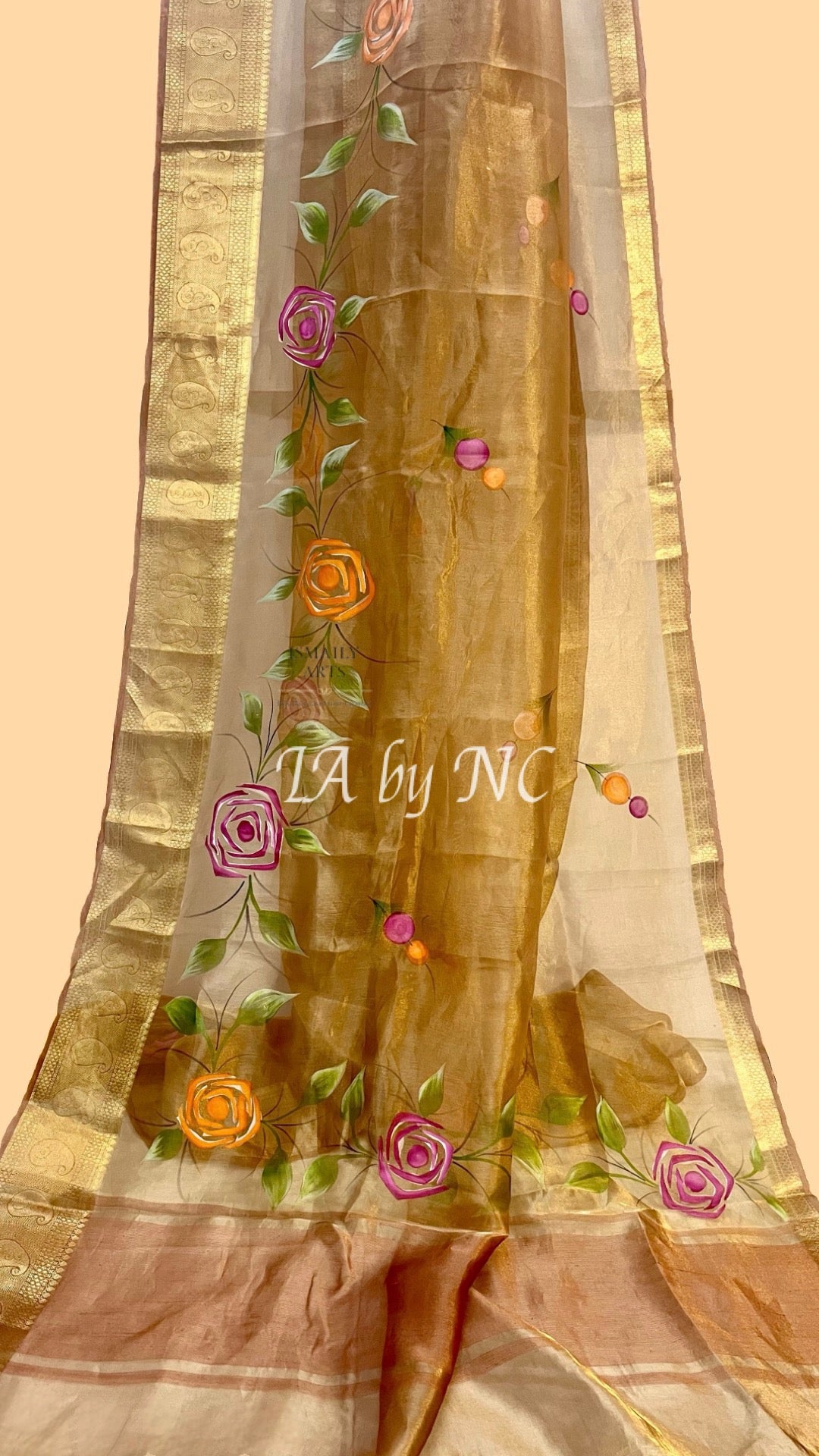 Mustard Banarasi Pure Tissue Silk Saree