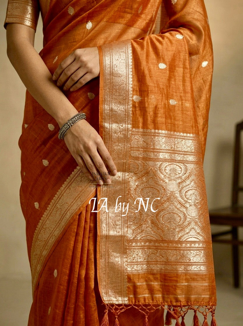 Tiger Banarasi Pure Tissue Silk Sona Rupa Kadwa Saree