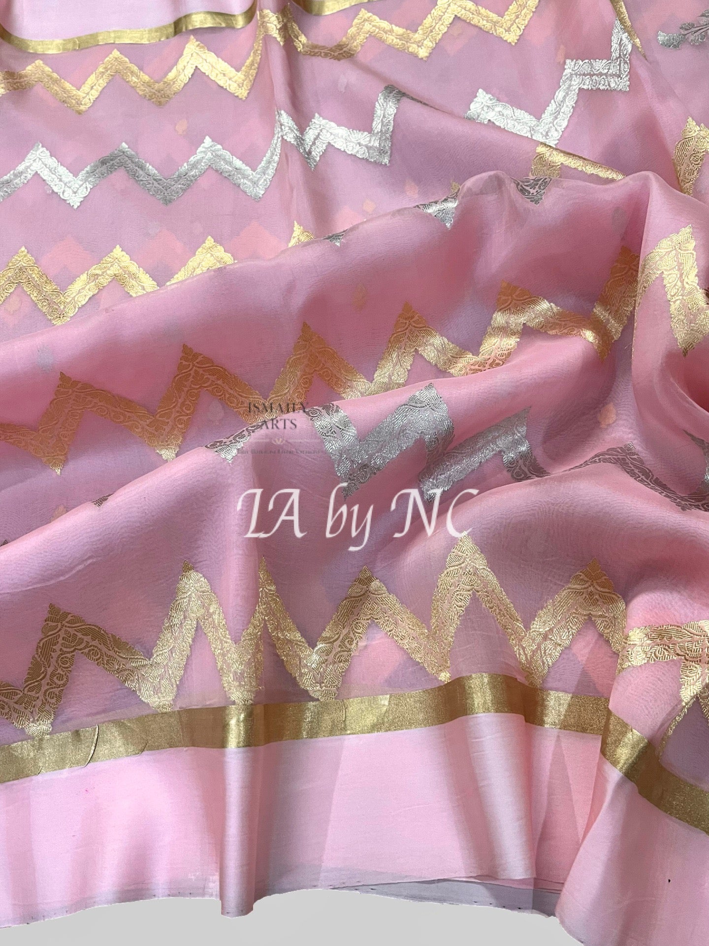 Baby Banarasi Pure Kora Organza Kadwa Saree