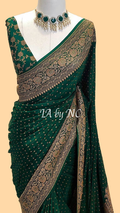 Sacramento Banarasi Pure Khaddi Crepe Georgette Saree