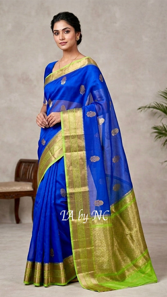 Royal Banarasi Pure Kora Organza Kadwa Saree