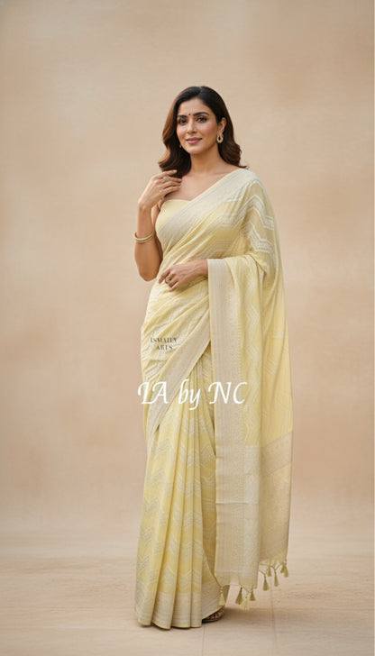 Mellow Banarasi Pure Khaddi Georgette Saree
