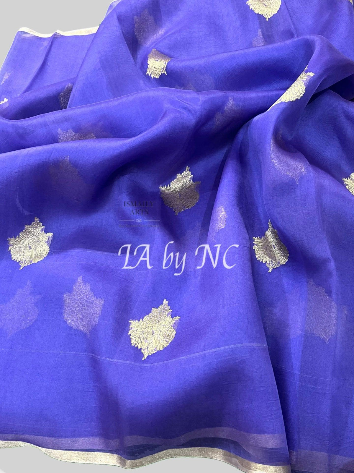 Grape Banarasi Pure Kora Organza Kadwa Saree