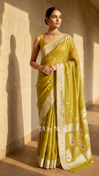 Devdas Banarasi Pure Khaddi Tissue Georgette Kadwa Saree