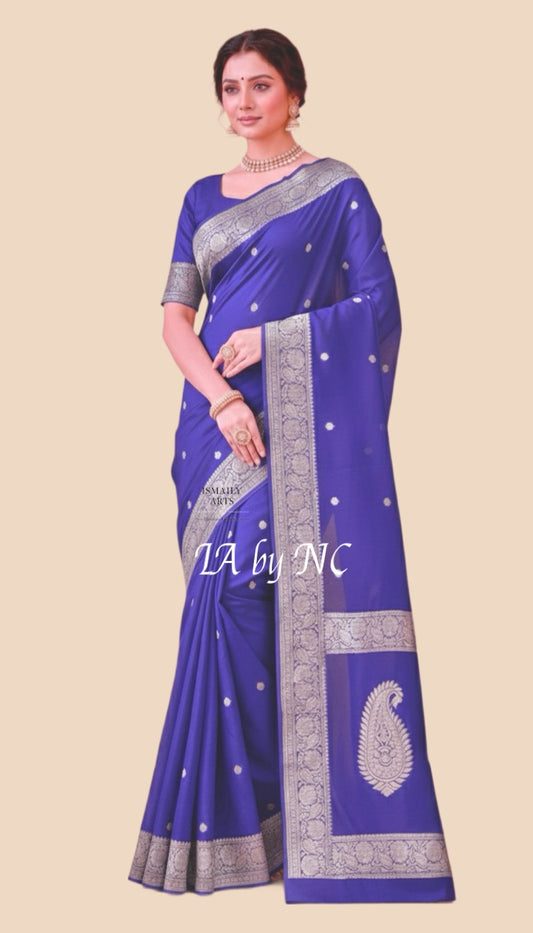 Persian Banarasi Pure Khaddi Georgette Kadwa Saree