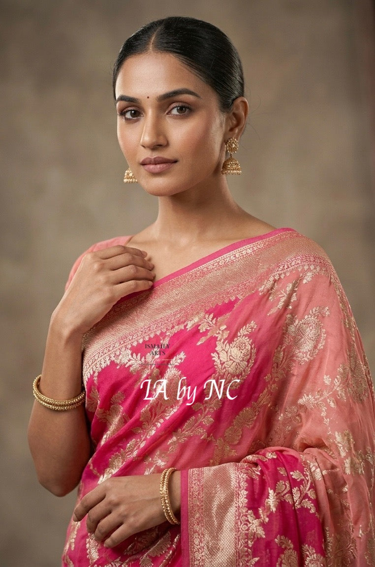 Imperial Banarasi Pure Khaddi Georgette Saree