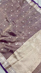 Mauve Banarasi Pure Tissue Silk Sona Rupa Kadwa Saree