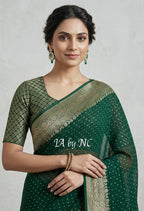 Sacramento Banarasi Pure Khaddi Crepe Georgette Saree