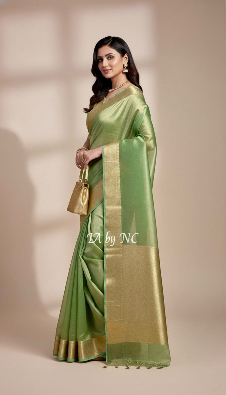 Kelly Banarasi Pure Tissue Silk Saree