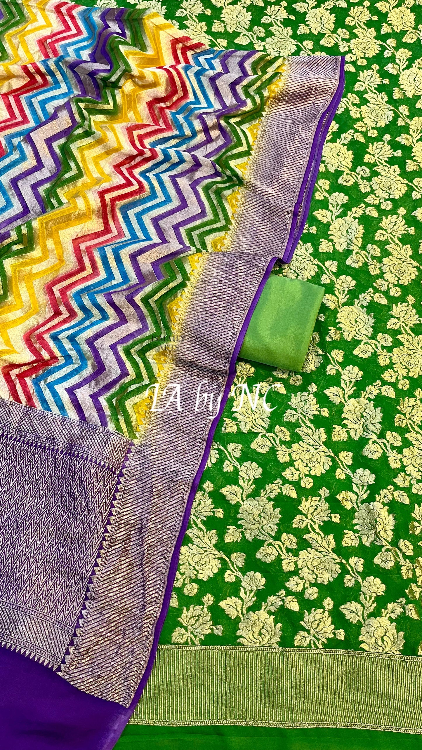 Kelly Banarasi Pure Khaddi Georgette Dress materials