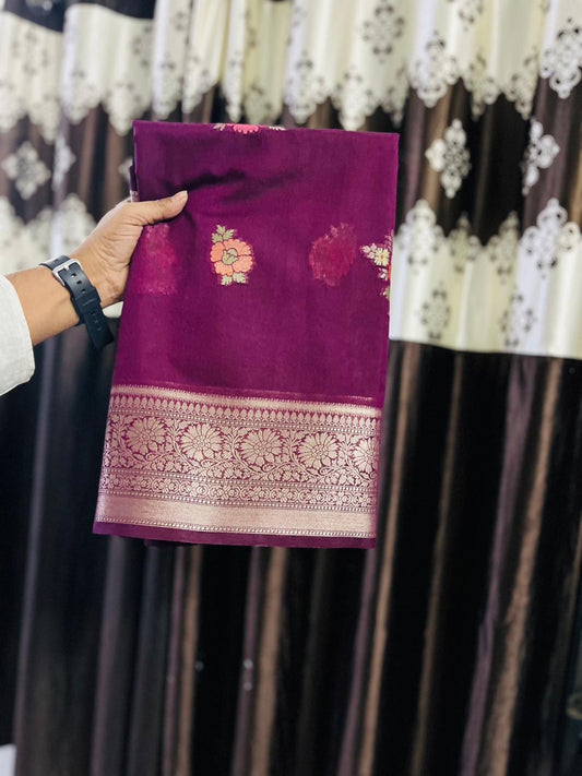 Banarasi Blend Khaddi Georgette Tilfi Saree