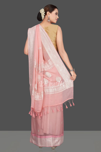 Baby Banarasi Pure Khaddi Georgette Kadwa Saree