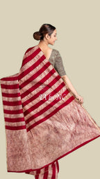 Crimson Banarasi Pure Munga Silk Saree