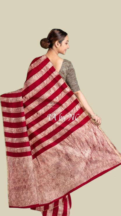 Crimson Banarasi Pure Munga Silk Saree