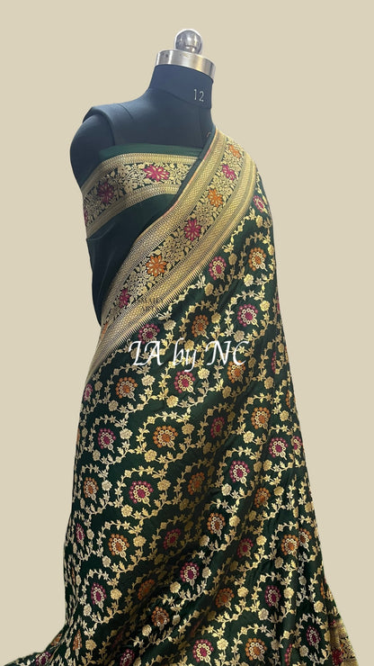 Sacramento Banarasi Pure Katan Silk Pattu Meenakari Saree