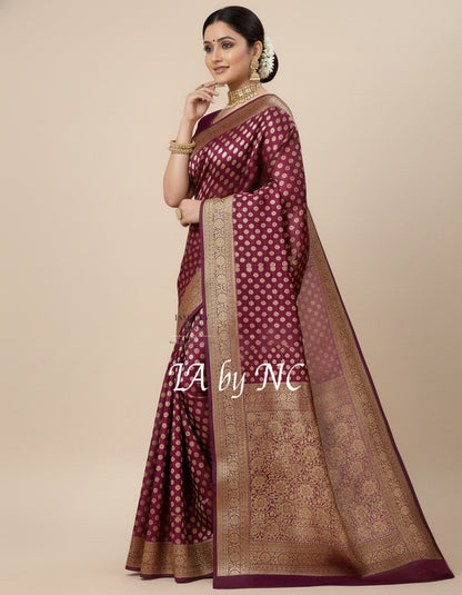 Barn Banarasi Pure Khaddi Georgette Saree