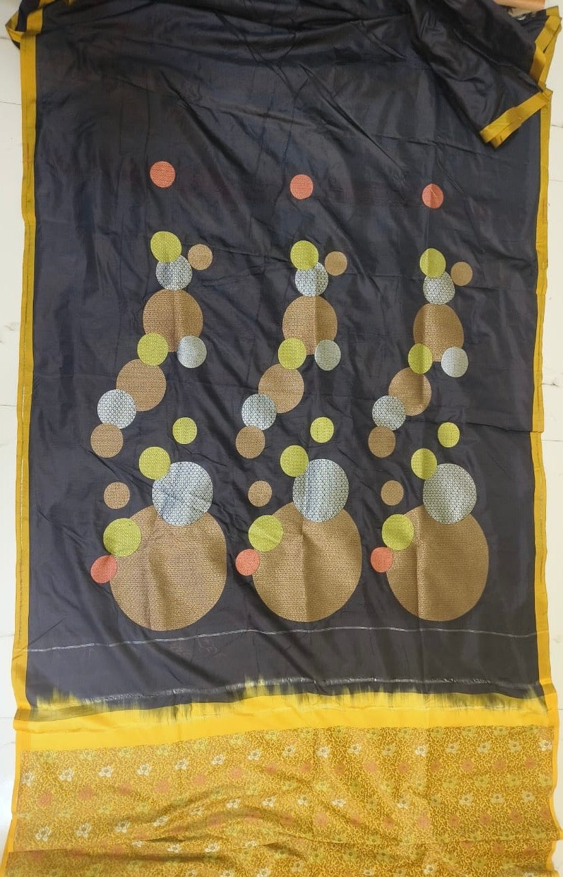 Black Banarasi Pure Katan Silk Designer Saree
