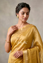 Corn Banarasi Pure Tissue Silk Saree