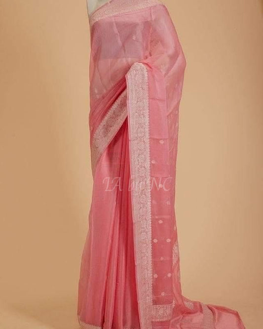 French Banarasi Pure Khaddi Georgette Kadwa Saree