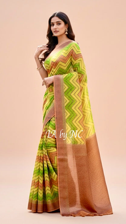 Amber Banarasi Pure Chiffon Georgette Saree