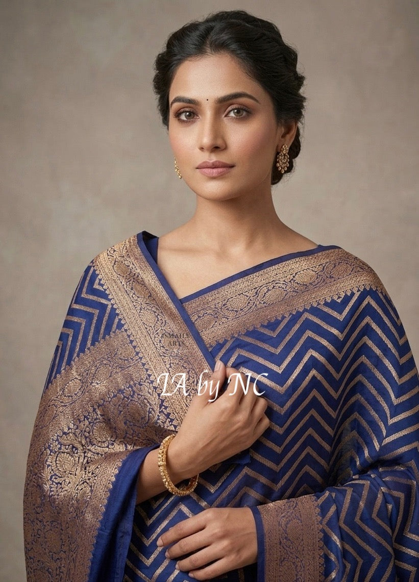 Space Banarasi Pure Chiffon Georgette Saree