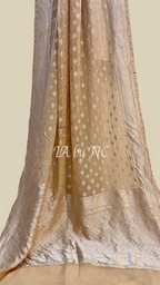 Beige Banarasi Pure Khaddi Georgette Saree
