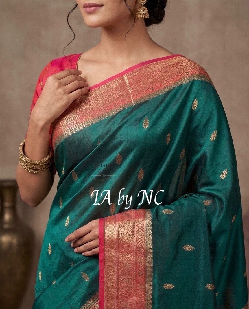 Sacramento Banarasi Pure Kora Silk Kadwa Saree