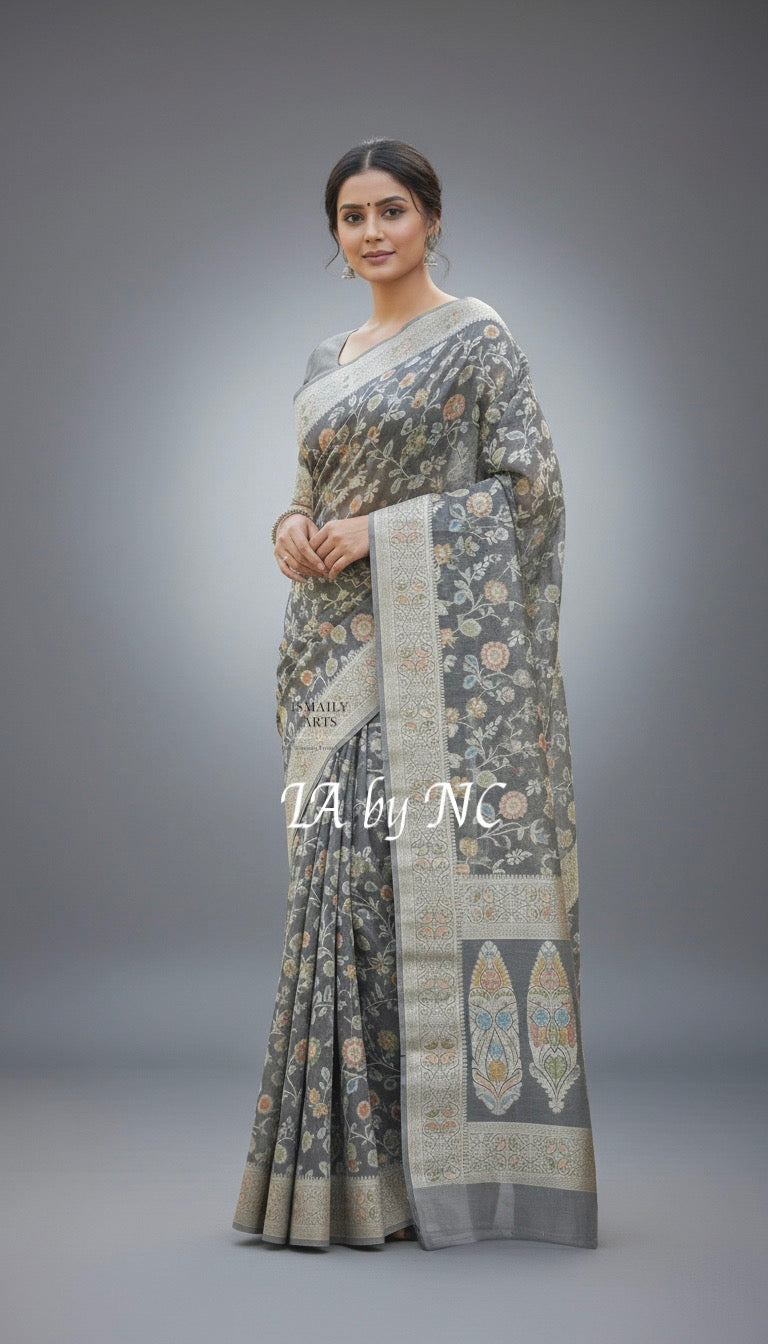 Mink Banarasi Pure Khaddi Georgette Saree