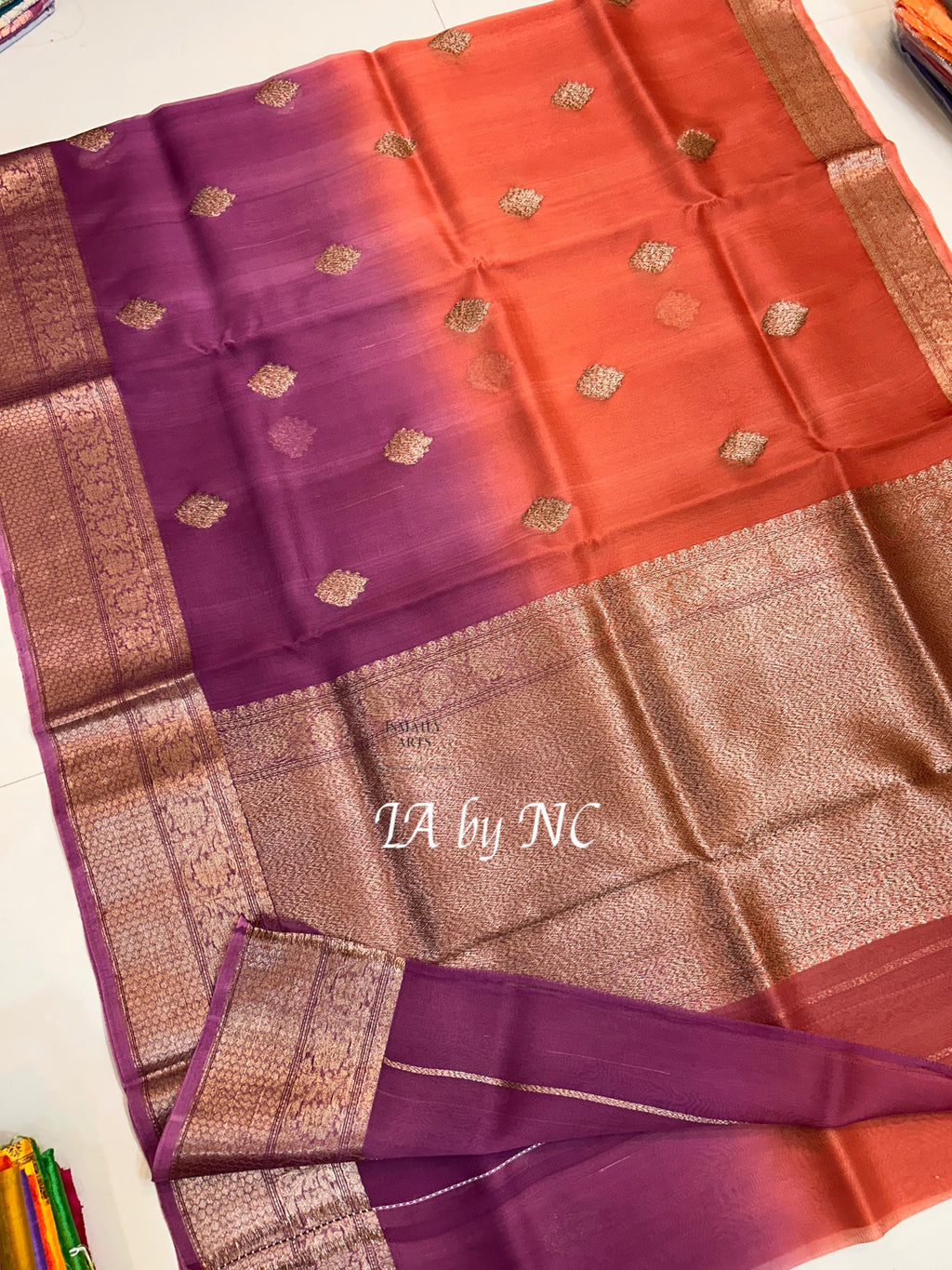 Lollipop Banarasi Pure Kora Silk Kadwa Saree