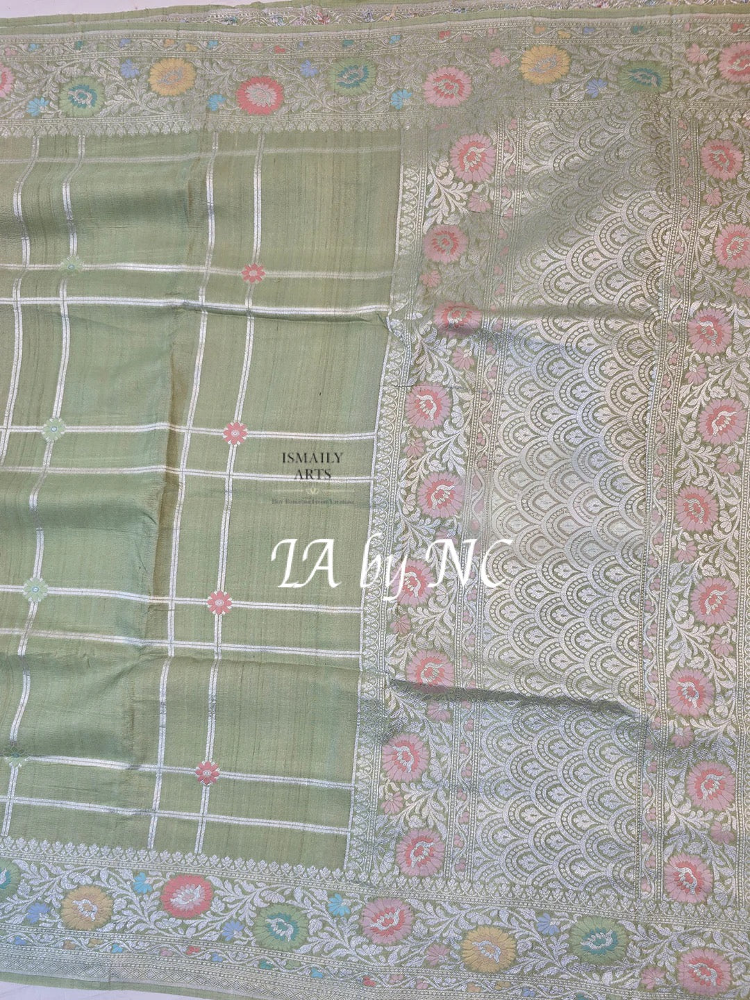 Tea Banarasi Pure Khaddi Tussar Georgette Paithani Saree