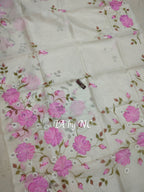 White Banarasi Pure Kora Organza Saree