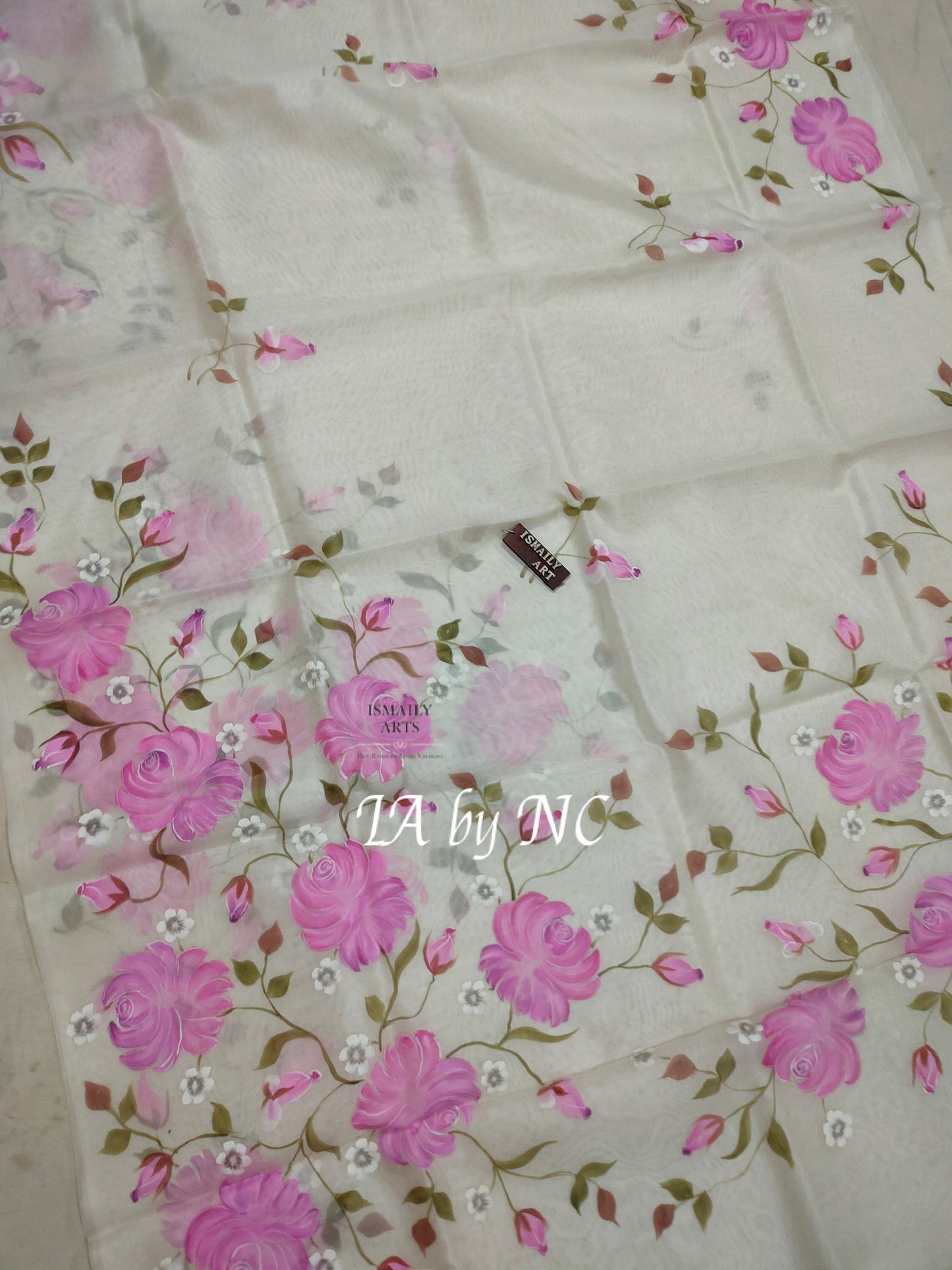 White Banarasi Pure Kora Organza Saree
