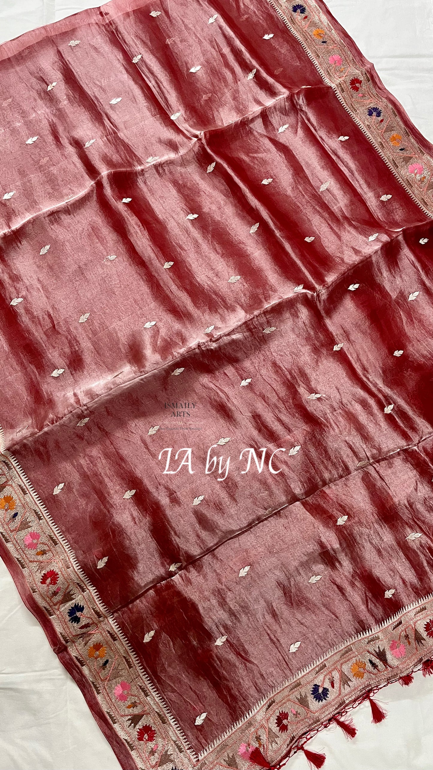 Burgundy Banarasi Pure Tissue Silk Designer Saree