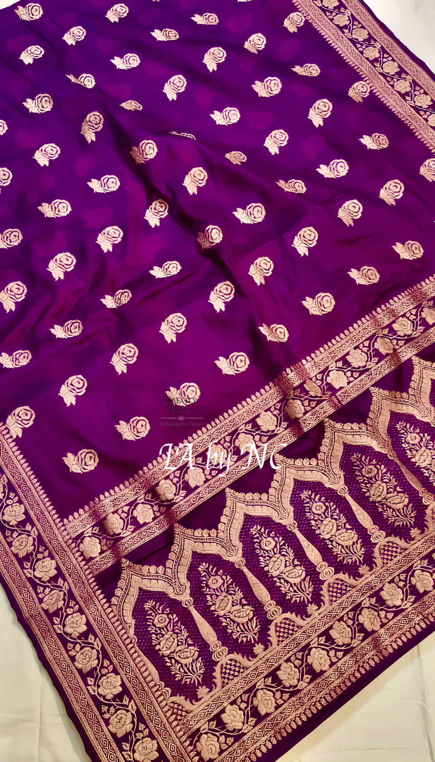 Lollipop Banarasi Mashru Katan Silk Saree