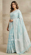 Baby Banarasi Pure Khaddi Georgette Saree