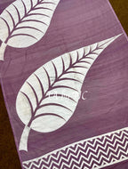 Mauve Banarasi Pure Khaddi Tussar Georgette Designer Saree