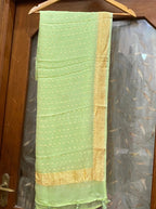 Mint Banarasi Pure Khaddi Georgette Dupatta