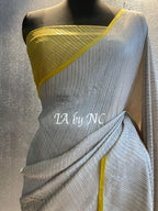 Off white Banarasi Pure Khaddi Georgette Brocade Saree