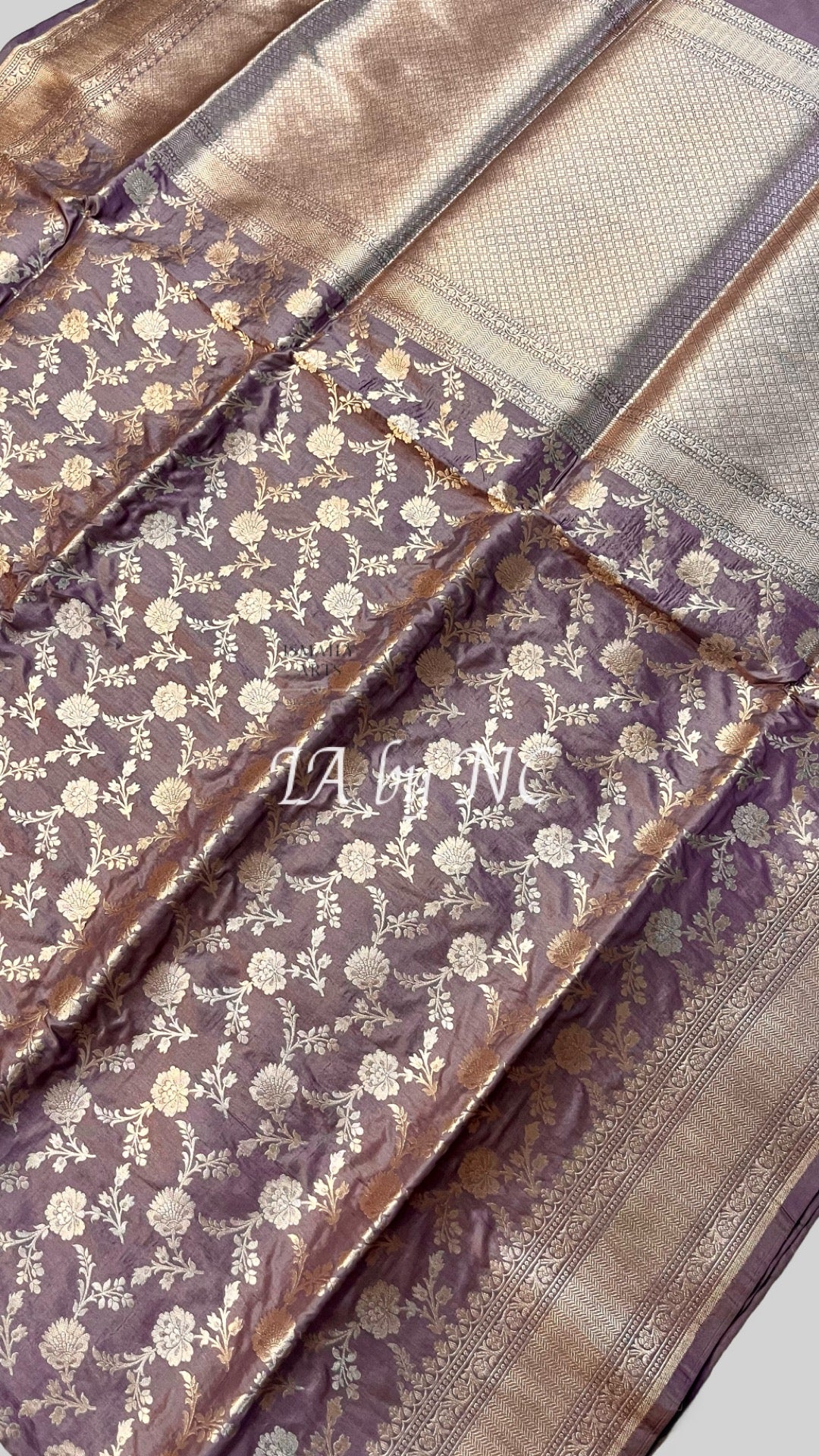 Mauve Banarasi Pure Katan Silk Pattu Saree