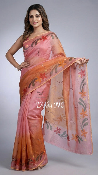 French Banarasi Pure Kora Organza Saree