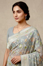 Mink Banarasi Pure Khaddi Georgette Saree