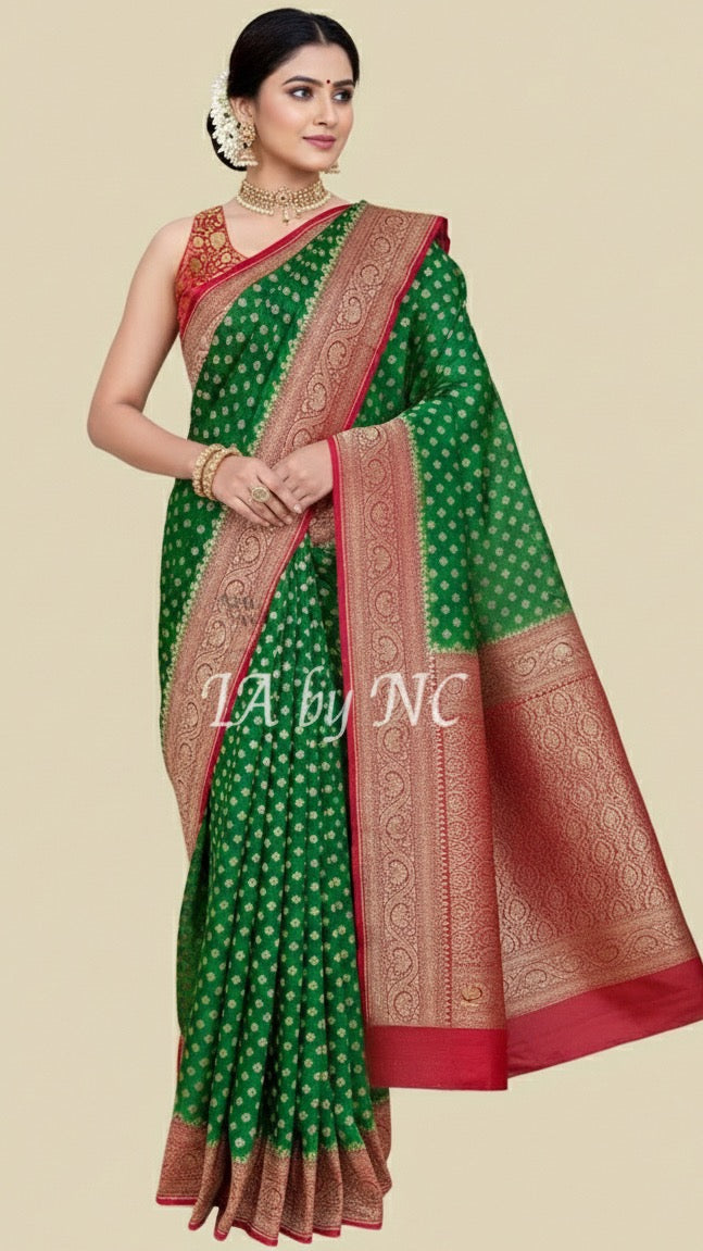 Sacramento Banarasi Pure Khaddi Georgette Saree