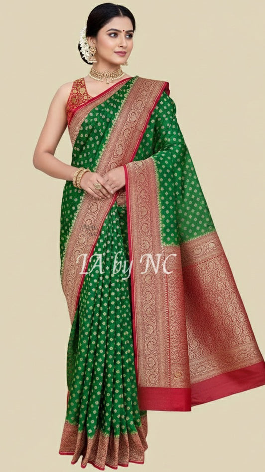Sacramento Banarasi Pure Khaddi Georgette Saree