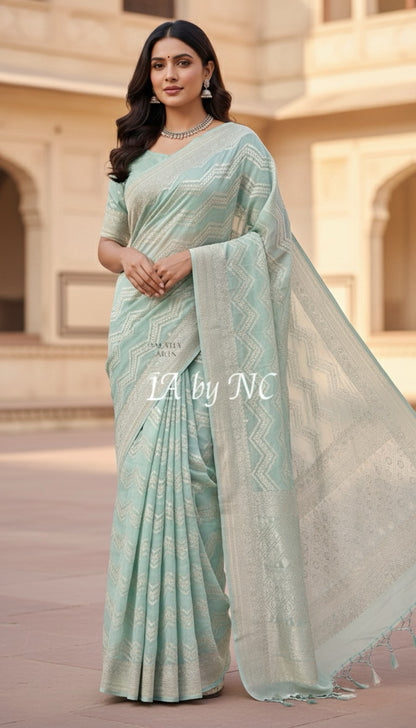 Baby Banarasi Pure Khaddi Georgette Saree