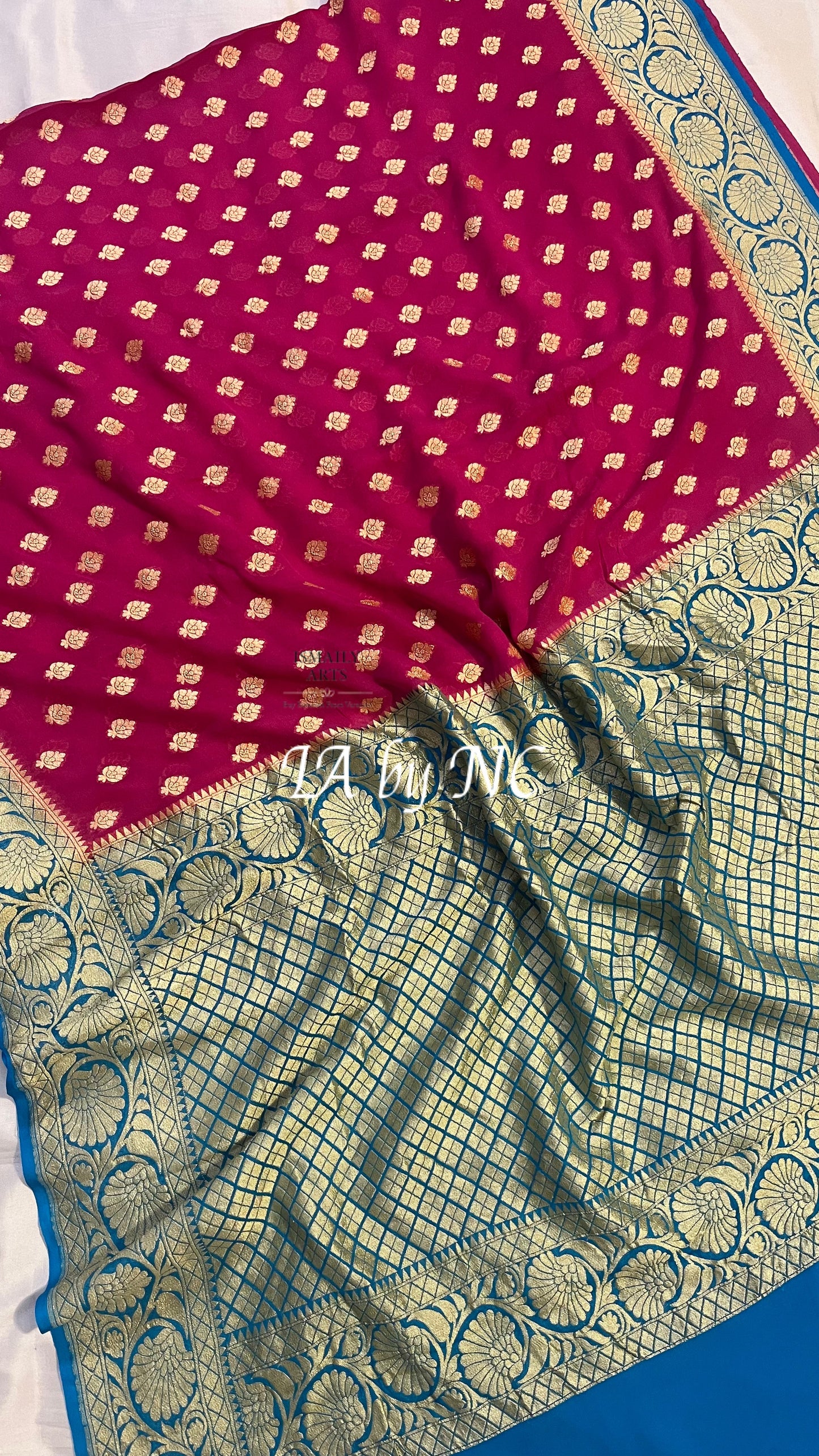 Mulberry Banarasi Pure Khaddi Georgette Saree