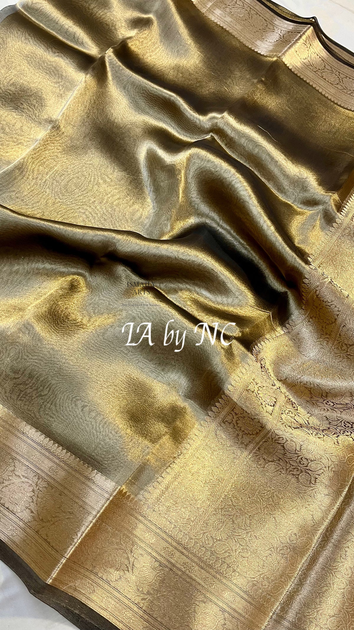 Black Banarasi Pure Tissue Silk Saree